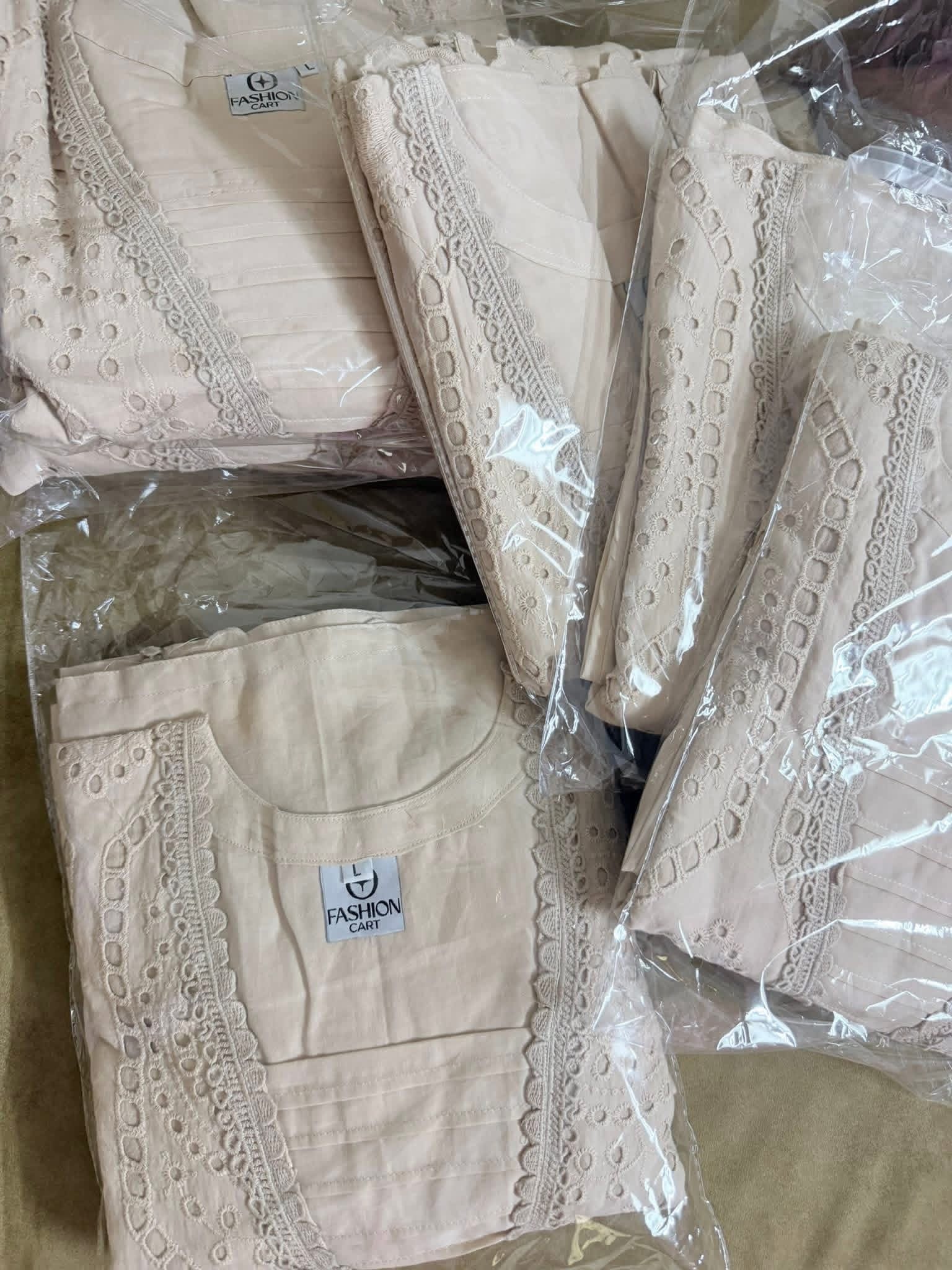 Indian Party Wear Suit – Schiffli Embroidered Cotton Salwar Kameez with Chiffon Dupatta