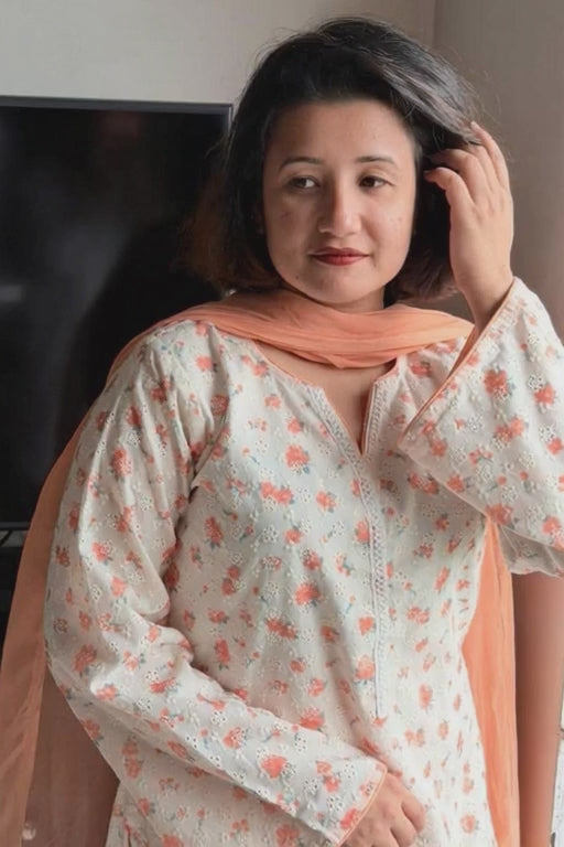 Pure cotton schiffli